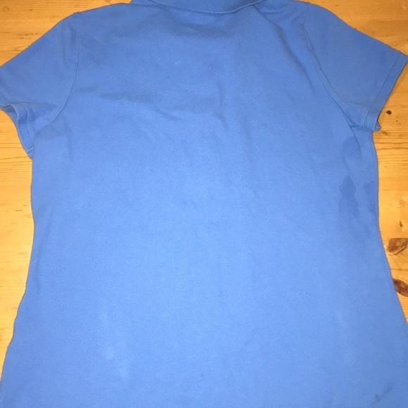 Talbots Polo Shirt Blue Large Petite - Picture 5 of 6